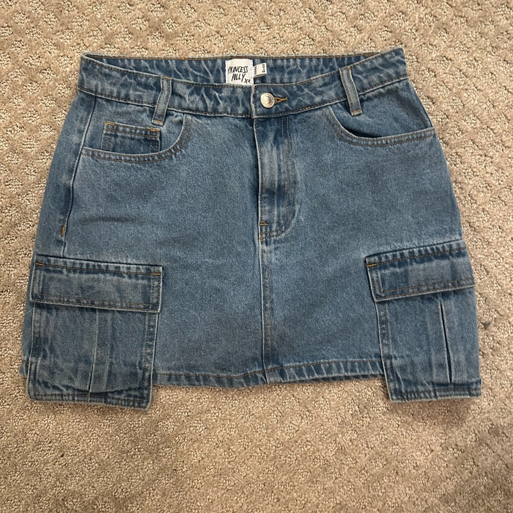 Princess Polly Light Blue Denim Skirt